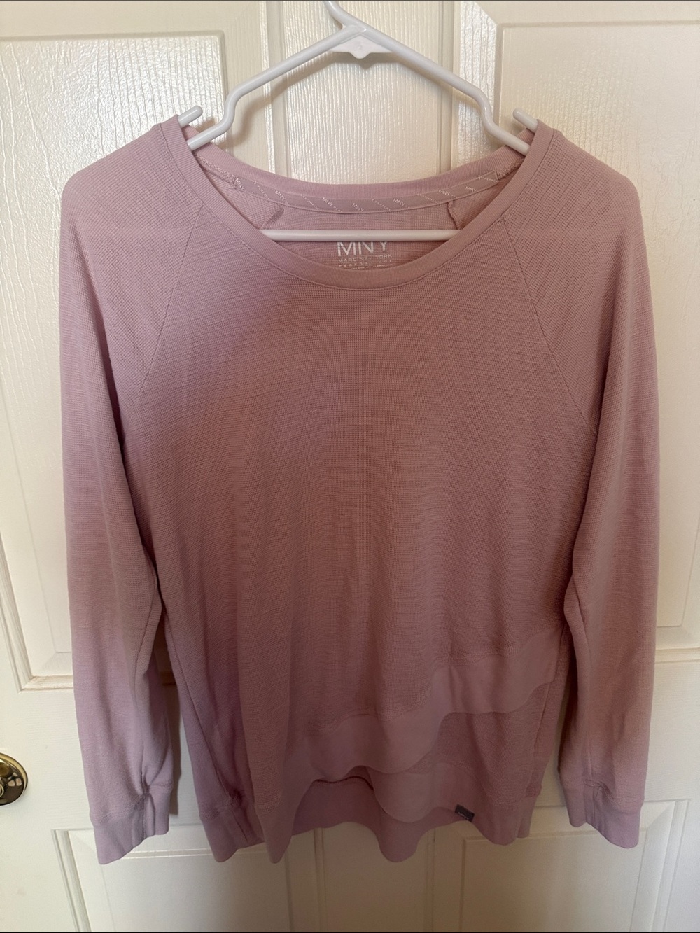 Rib Scoopneck Shirt in Soft Mauve